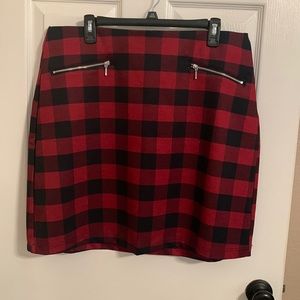 Maurice’s Buffalo plaid skirt, size 16w, only worn once